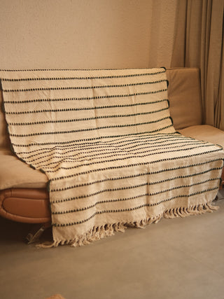 Aadhya Handwoven Striped Cotton Sofa Throw