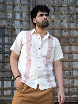 Zenith Shirt with Tribal Block Print