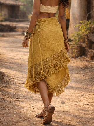 Sahara Fringe Wrap Skirt