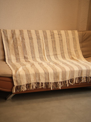 Aarini Handwoven Striped Cotton Sofa Throw