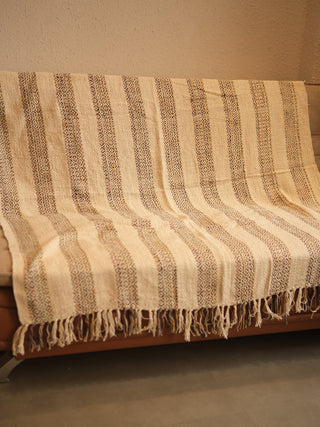 Aarini Handwoven Striped Cotton Sofa Throw