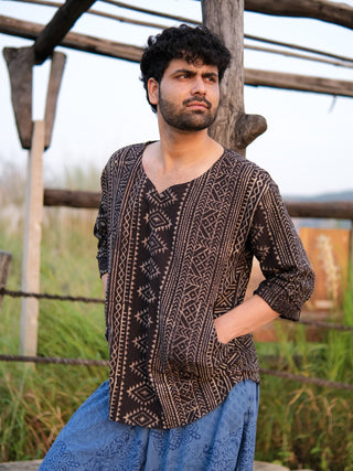 ajanta Tribal Block Print Cotton Kurta