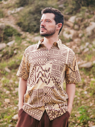 Bhargava Shirt Tribal Handblock  Shirt