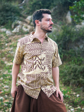 Bhargava Shirt Tribal Handblock  Shirt