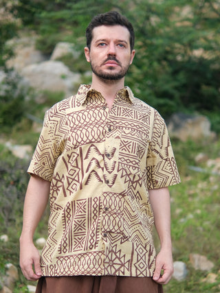 Bhargava Shirt Tribal Handblock  Shirt