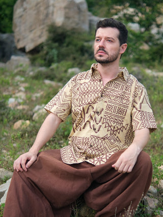 Bhargava Shirt Tribal Handblock  Shirt