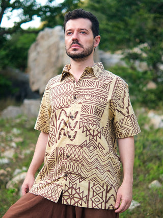 Bhargava Shirt Tribal Handblock  Shirt