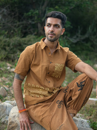 Eshan Shirt Tribal Handblock Cotton Shirt