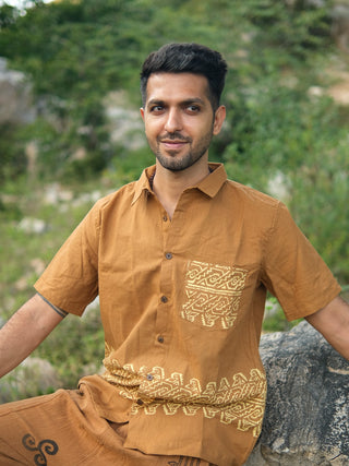 Eshan Shirt Tribal Handblock Cotton Shirt