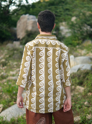 Varen Shirt Spiral Handblock Cotton Shirt