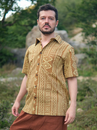 Hari Shirt Tribal Handblock  – Boho Shirt