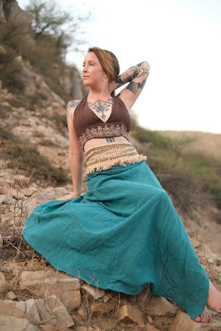 Tribal Flame Wrap Skirt