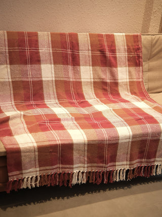 Ruhani Checkered Handwoven Sofa Throw
