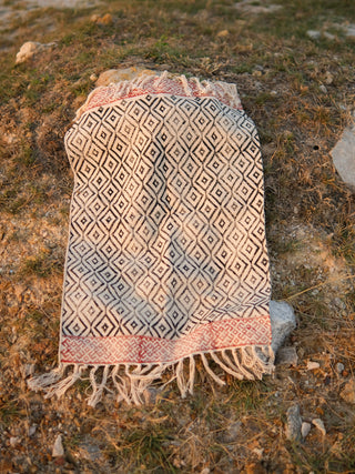 Aahan Handwoven Cotton Carpet