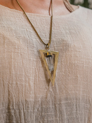 Triangle Quarts Necklace