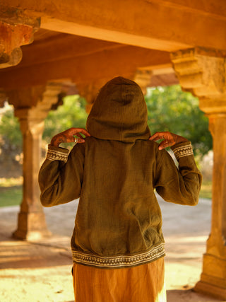 Aarnya Tribal Handwoven Hoodie
