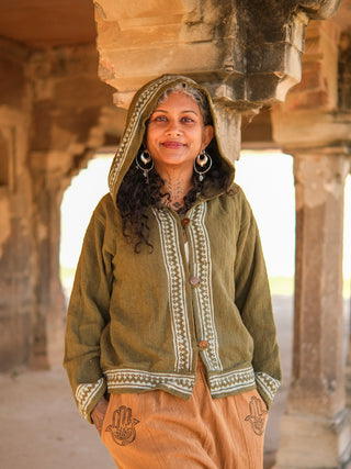 Aarnya Tribal Handwoven Hoodie