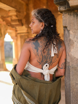 Ira Handwoven Halter Crop Top
