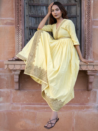 Marigold Bloom Wrap Dress