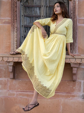 Marigold Bloom Wrap Dress