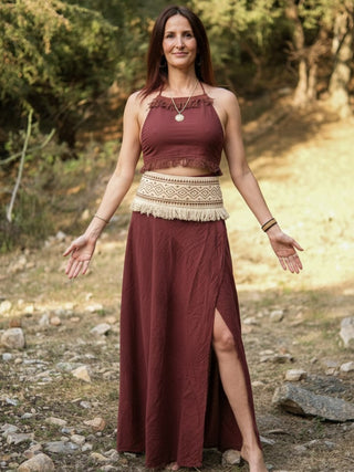 Tribal Flame Wrap Skirt