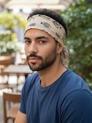 Boho Tribal Print Fish Bandana