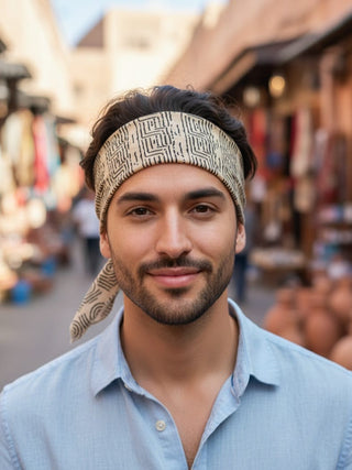 Boho Tribal Print Cotton Bandana with African