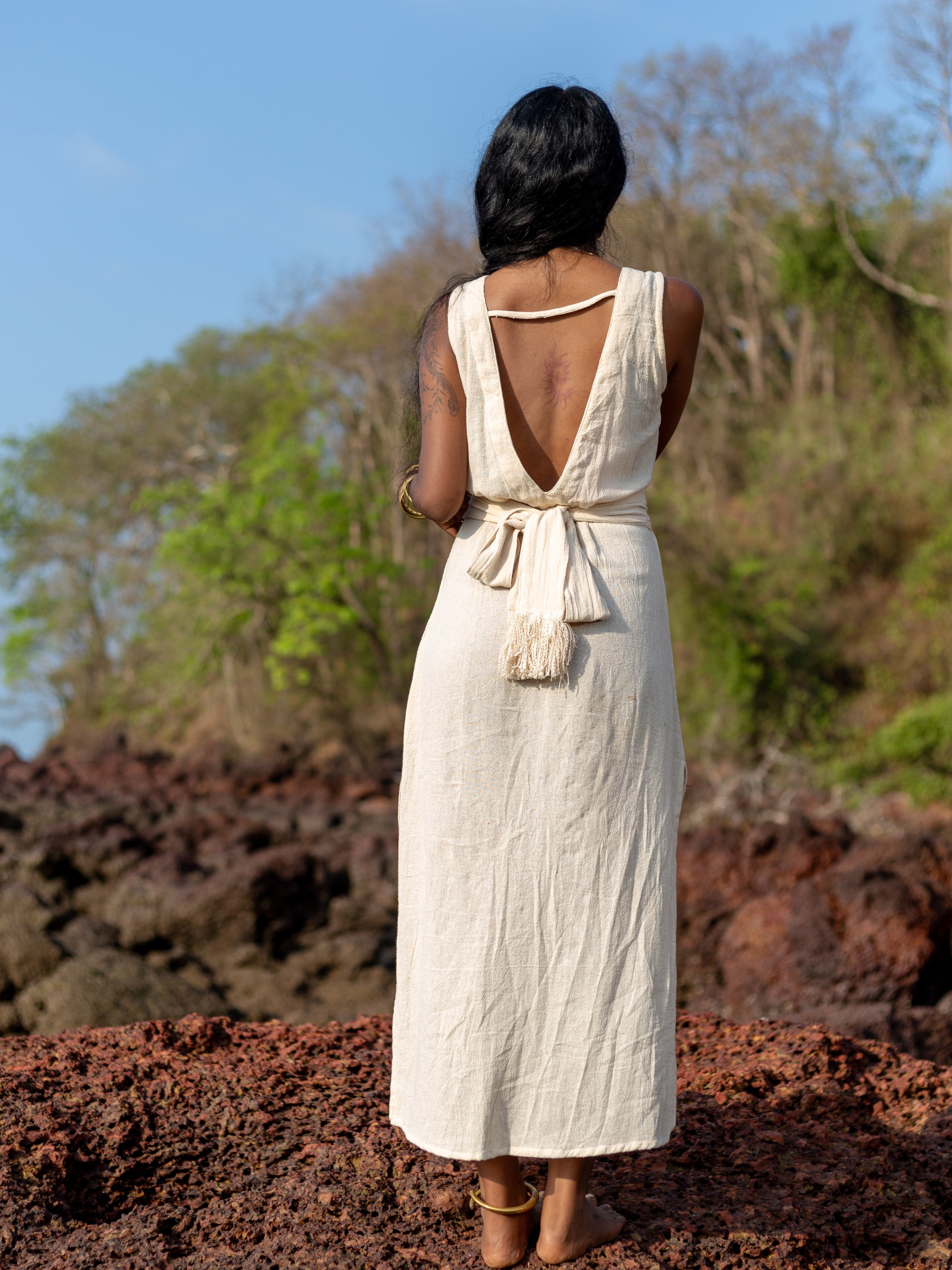 Boho Maxi Dress in Cotton – Diana Maxi for Effortless Chic One Size / Green / Cotton