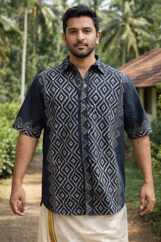 Ajrakh Hand-Block Print Shirt