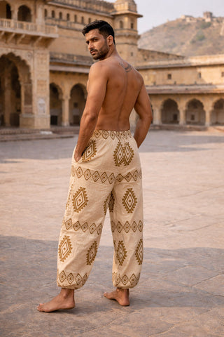 Tribal Block Print Harem Pants