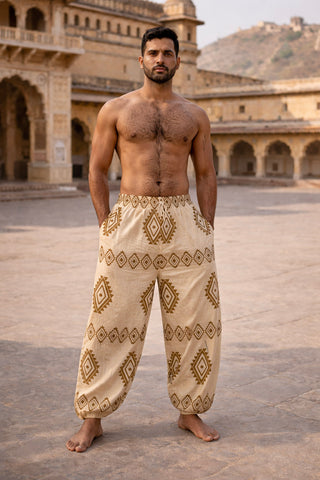 Tribal Block Print Harem Pants
