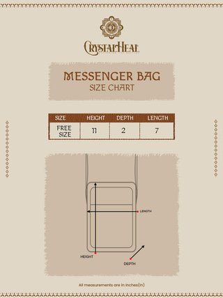 Hemp Messenger Bag | Unisex - Crystal Heal